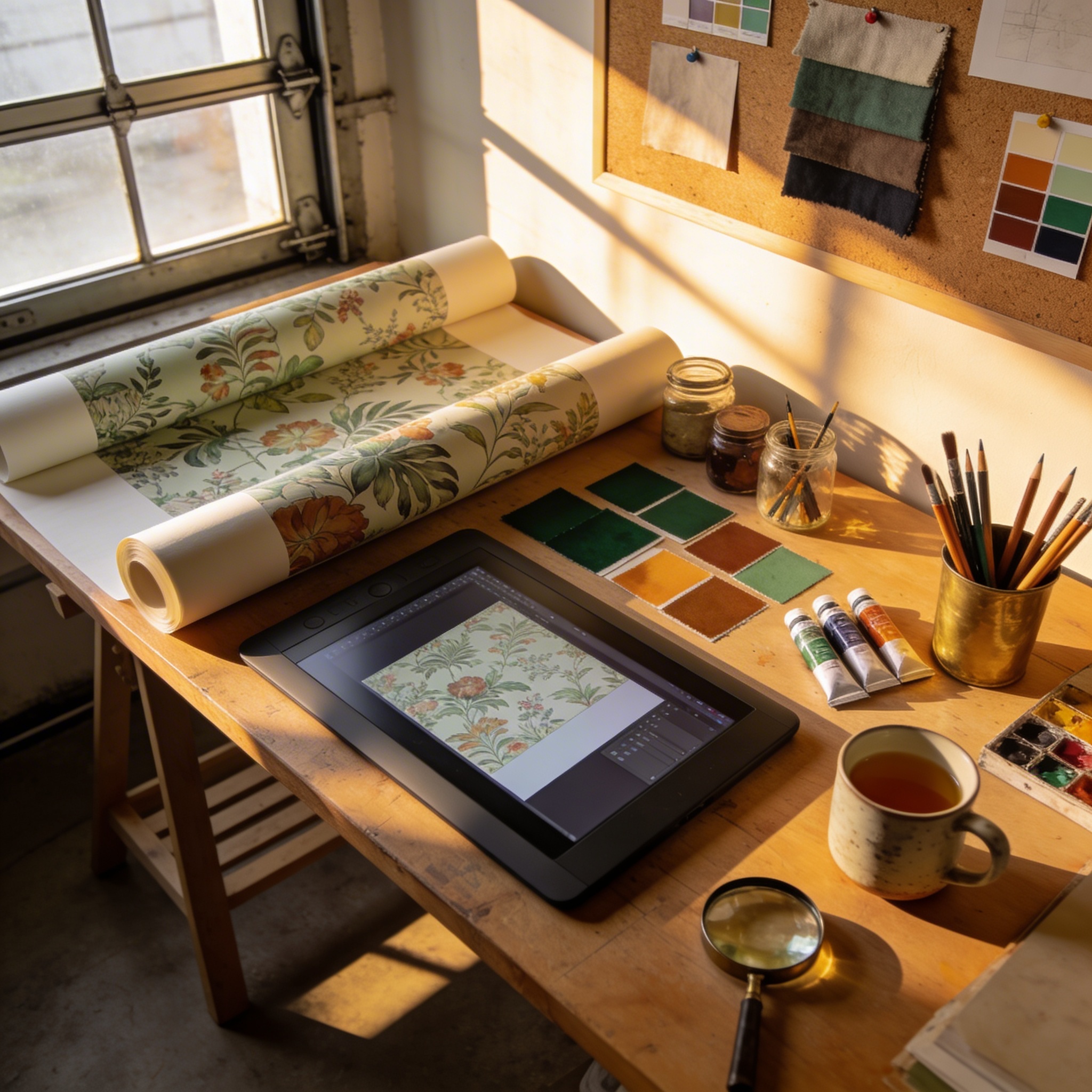 The studio interior